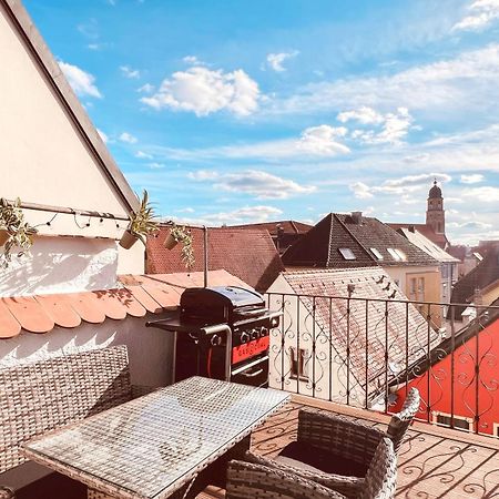 Zentrales Turm-Apt Mit Terrasse Amberg Buitenkant foto