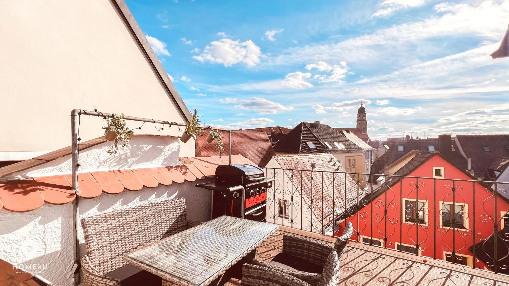 Zentrales Turm-Apt Mit Terrasse Amberg Buitenkant foto